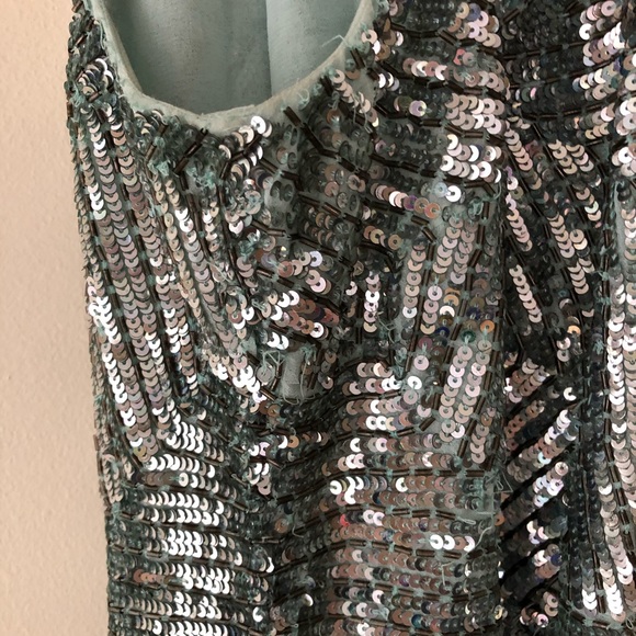 Evernew Silver Sequin Cocktail Mini Dress - Picture 6 of 6